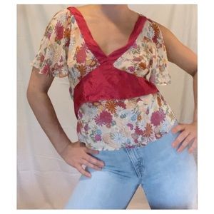 Vintage Flower Power Blouse 🌸🌼